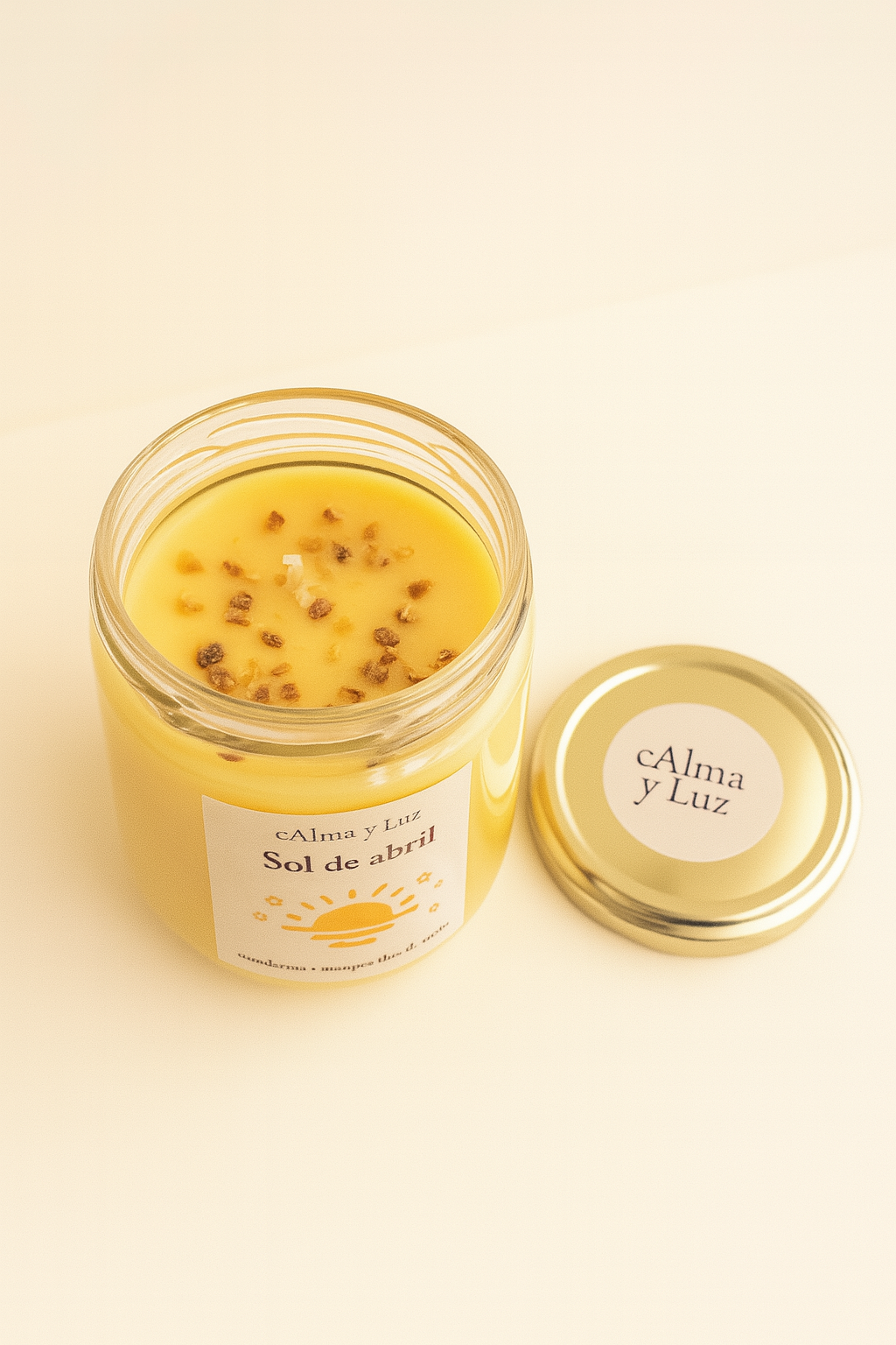 Sol de abril – Vela aromática artesanal (230g)